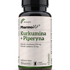KURKUMINA + PIPERYNA BEZGLUTENOWE 90 KAPSUŁEK - PHARMOVIT (CLASSIC)