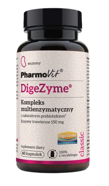 KOMPLEKS MULTIENZYMATYCZNY (150 mg) BEZGLUTENOWY 60 KAPSUŁEK - PHARMOVIT (CLASSIC)