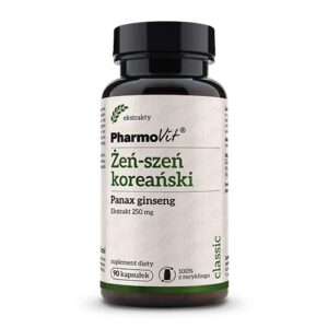 ŻEŃ-SZEŃ KOREAŃSKI (PANAX GINSENG) (250 mg) BEZGLUTENOWY 90 KAPSUŁEK - PHARMOVIT (CLASSIC)