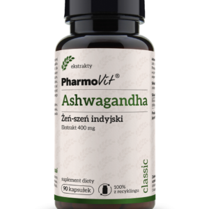 ASHWAGANDHA EKSTRAKT (400 mg) BEZGLUTENOWY 90 KAPSUŁEK - PHARMOVIT (CLASSIC)