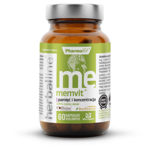 KAPSUŁKI NA PAMIĘĆ I KONCENTRACJĘ (MEMVIT) BEZGLUTENOWE 60 szt. - PHARMOVIT (HERBALLINE)