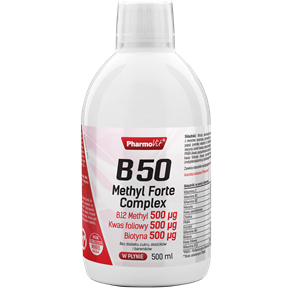 WITAMINA B50 METHYL FORTE COMPLEX W PŁYNIE BEZGLUTENOWA 500 ml - PHARMOVIT