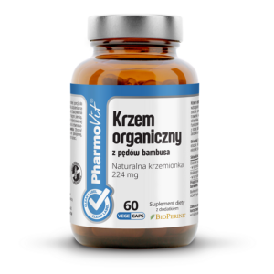 KRZEM ORGANICZNY Z PĘDÓW BAMBUSA (448 mg) BEZGLUTENOWY 60 KAPSUŁEK - PHARMOVIT (CLEAN LABEL)
