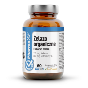 ŻELAZO (20 mg) BEZGLUTENOWE 60 KAPSUŁEK - PHARMOVIT (CLEAN LABEL)