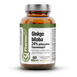 MIŁORZĄB JAPOŃSKI - GINKGO BILOBA (100 mg) BEZGLUTENOWY 60 KAPSUŁEK - PHARMOVIT (CLEAN LABEL)