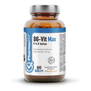 WITAMINA B6-VIT MAX P-5-P ACTIVE (18 mg) BEZGLUTENOWA 60 KAPSUŁEK - PHARMOVIT (CLEAN LABEL)