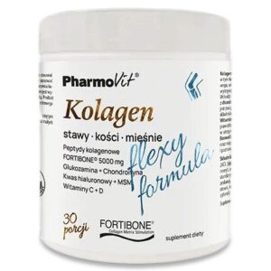 KOLAGEN O SMAKU BANANOWYM FLEXY FORMULA BEZGLUTENOWY 196 g - PHARMOVIT