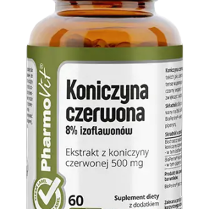 KONICZYNA CZERWONA EKSTRAKT (500 mg) BEZGLUTENOWY 60 KAPSUŁEK - PHARMOVIT (CLEAN LABEL)