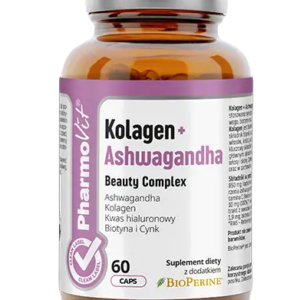 KOLAGEN + ASHWAGANDHA BEAUTY COMPLEX BEZGLUTENOWE 60 KAPSUŁEK - PHARMOVIT (CLEAN LABEL)