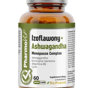 IZOFLAWONY + ASHWAGANDHA MENOPAUSE COMPLEX BEZGLUTENOWE 60 KAPSUŁEK - PHARMOVIT (CLEAN LABEL)