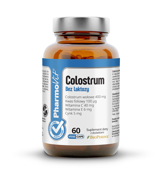 Colostrum Bovinum (400 mg) Bezglutenowe 60 Kapsułek – Pharmovit